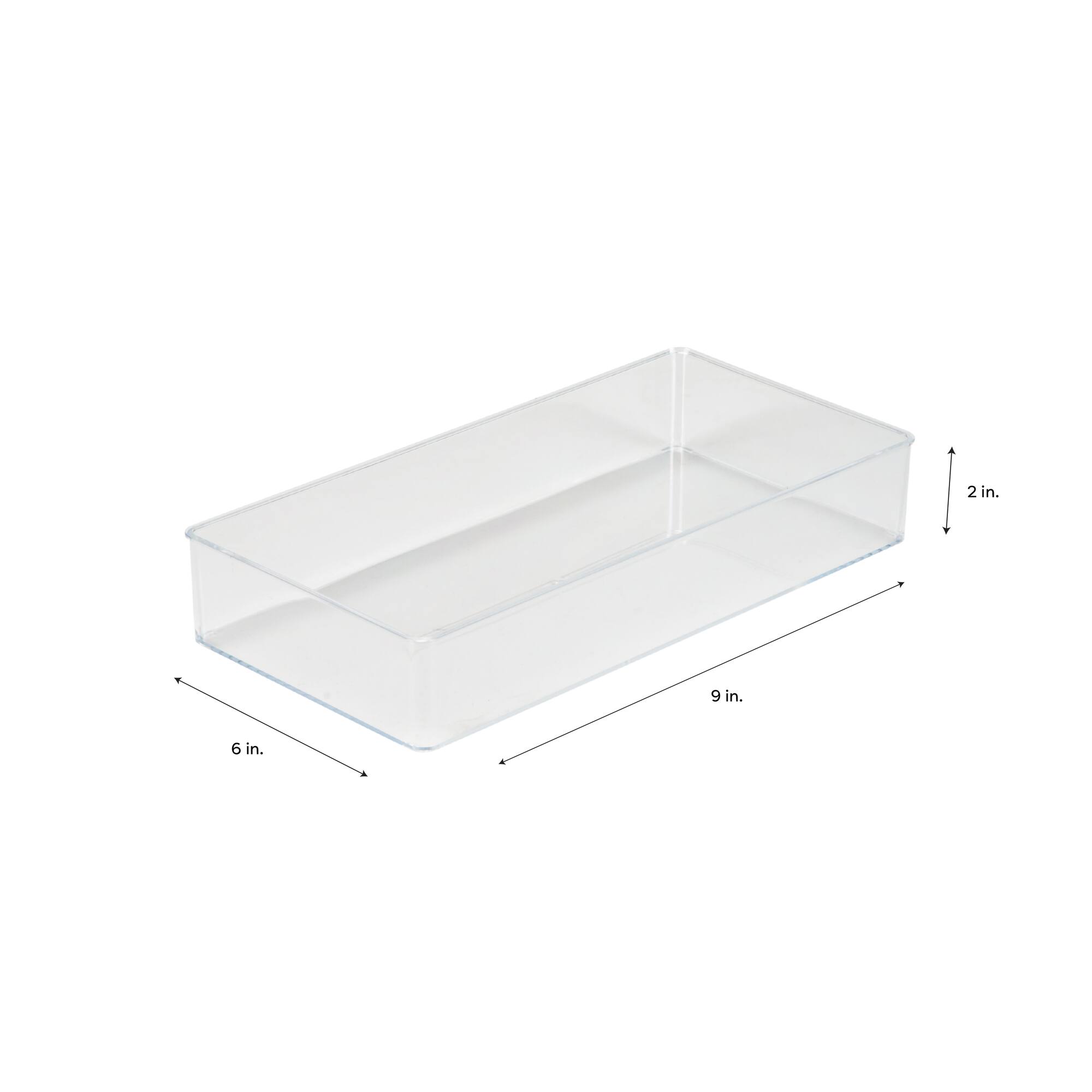 Simplify Medium Rectangular Clear Drawer Organizer